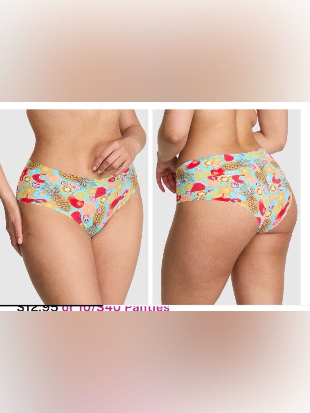 ❤️VS Pink no show cheeky panty sz L NWT